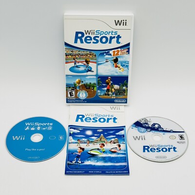 Wii本体　Wii専用ソフト『Wii Sports Resort』リモコン2台！ Amazon.co.jp: Wii本体 (クロ) Wiiリモコンプラス2個、Wiiスポーツ