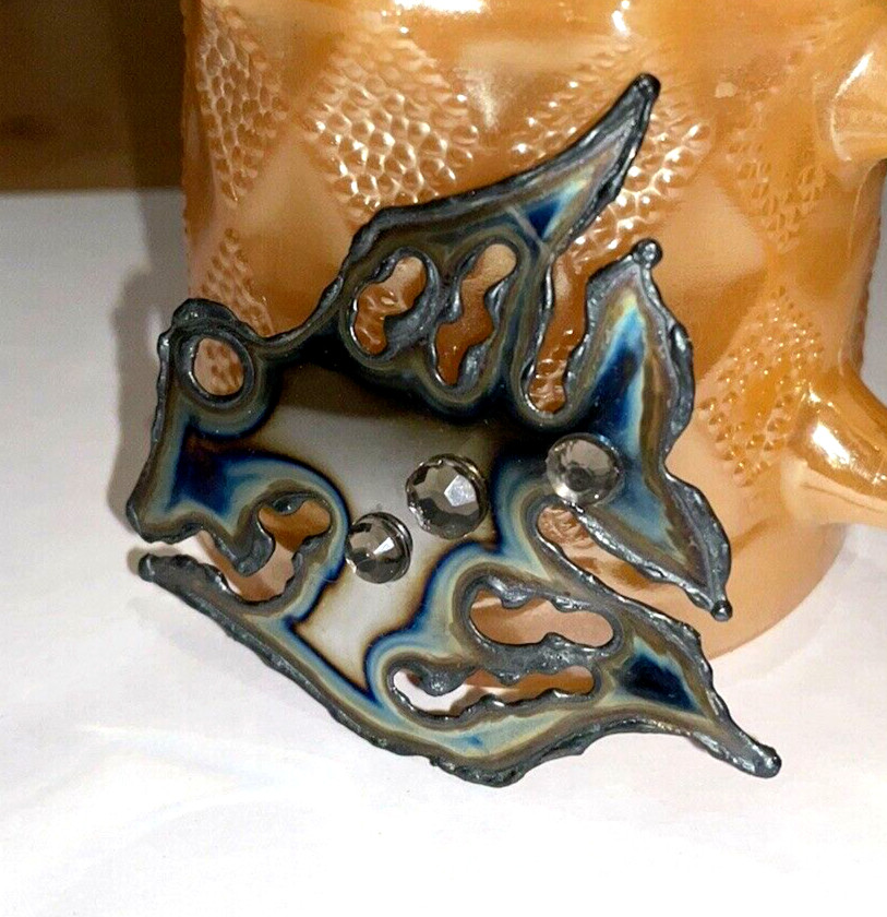 Mid Century David Wright Fish Brooch Iridescent M… - image 5