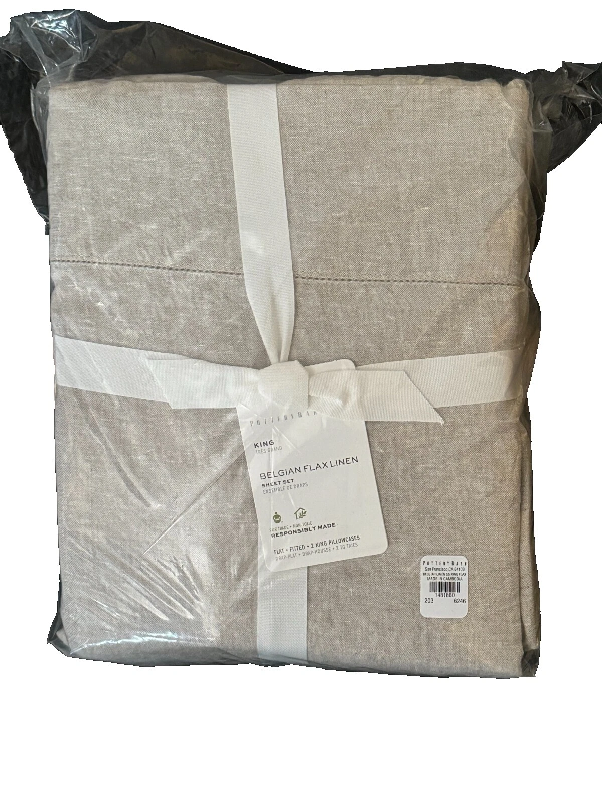 Pottery Barn Linen King Bed Sheets