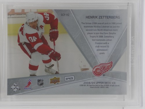 2008-09 Upper Deck Ice Stanley Cup Foundations Henrik Zetterberg Beckett 10 - Imagen 5 de 6