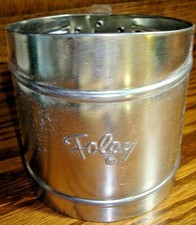 Vtg Foley Size 4" Aluminum Flour Sifter~2 Cup Kitchen Utensil~Made in USA 574
