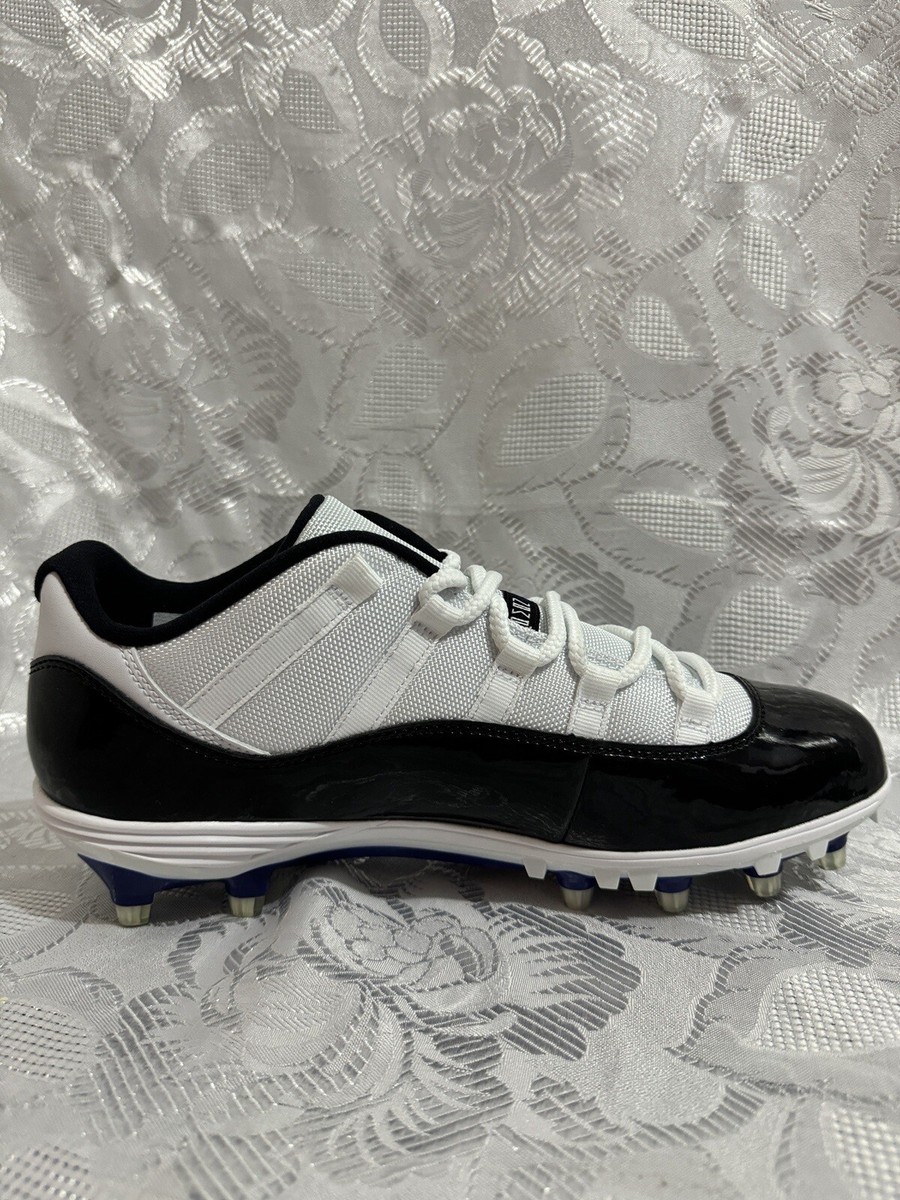 AIR JORDAN XI 11 RETRO LOW TD CLEATS 11.5 BLACK CONCORD AO1560 123