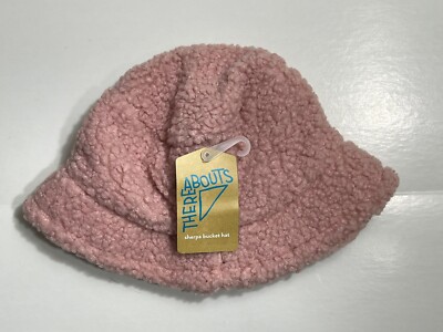 Thereabout little and big girls bucket sherpa hat in Rose color size X-S-S