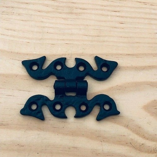 12 Cerniere 2 3/4" Lunghe Decorative Farfalla Cerniera Armadio Cancello Ferro Forgiato a Mano - Foto 3 di 7