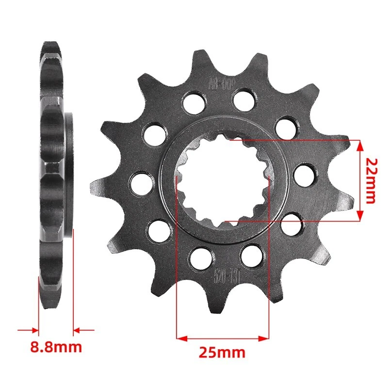 BLDR 520-13T Motorcycle Front Sprocket For Husaberg Off Road FX450 10-12 FE570 - Image 3 of 4