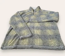 True Grit American Outdoor Co. Pullover Men’s L Green Fleece 1/4 Zip Sherpa