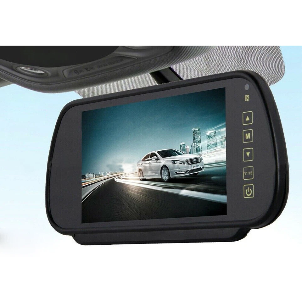 7" Parking Rear View Monitor Mirror Screen for Truck Car Backup Parking Camera - Image 3 of 4