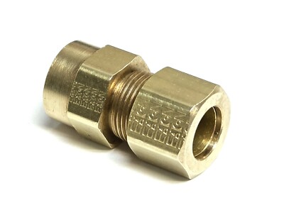 EATON 66X8, Straight Adapter, 1/2'' Tube OD X 3/8'' FNPT, Compression X FNPT