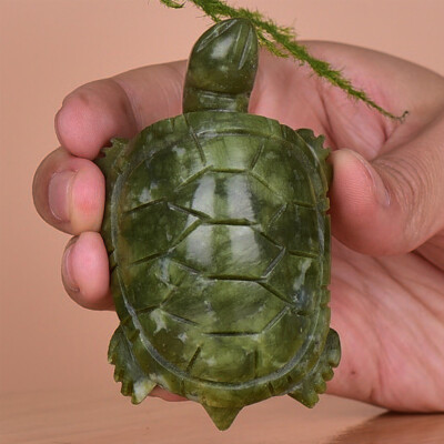 #ad 1pc Natural Crystal Quartz Jade Turtle Carved Mineral Specimen Heling Random $12.79