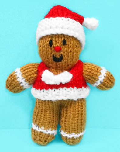 KNITTING PATTERN - Christmas Gingerbread Man Doll with Removable Clothes toy - Picture 2 of 3