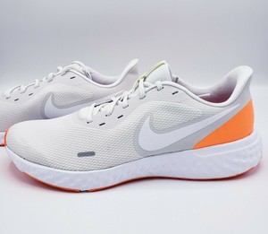 Nike Revolution 5 Platinum Tint White Orange BQ3204-006 Menâs Size 15 | eBay