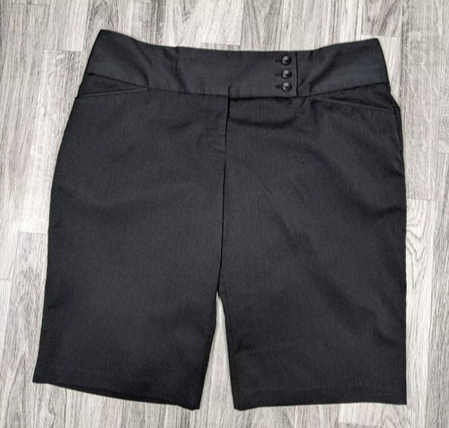 🤩 Maurices Damen/Junioren Größe 13/14 Taschen Chino schwarz Kleid Bermuda Shorts! - Bild 1 von 9
