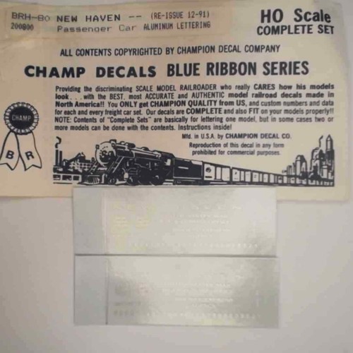 Champ Decals HO Scale New Haven Passenger Car Aluminum Lettering eBay