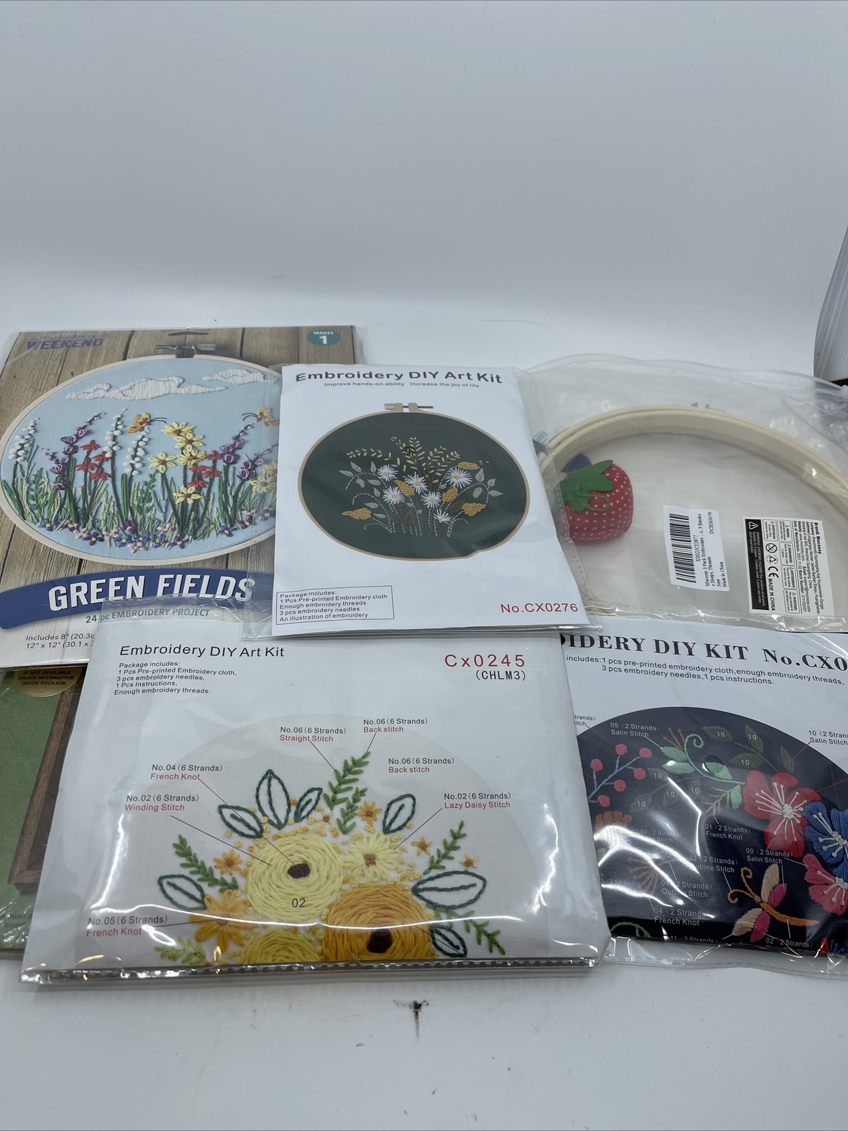 Embroidery DIY Art Kit of Flowers Cx0401 CX0245 CX0276 Lot eBay