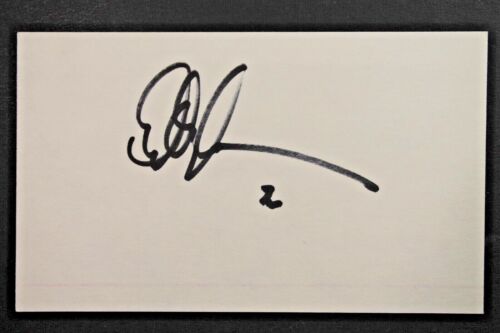 Alaa Abdelnaby Duke Trail Blazers Autographed Signed 3x5 Basketball Index Card - Picture 1 of 2