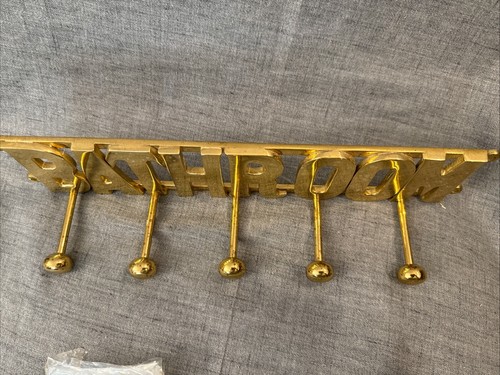 Vintage Messing "Bad" Handtuch Morgenmantel 13" breit - Bild 4 von 8