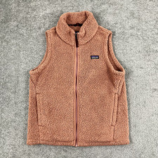 PATAGONIA Vest Youth Girl XL 14 Los Gatos Soft Fleece Full Zip Clay Orange 65490