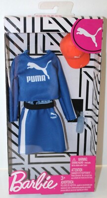 Mattel Barbie Doll Puma Athletic Outfit Skirt, Top, and Hat
