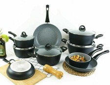Non-Stick Ceramic Coating Casserole Pot Milk Pan Fry Frying Pan Cookware Set