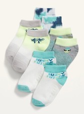 Old Navy Toddler Baby Ankle Socks Beach Theme 4 Pack Size 12-24 Months