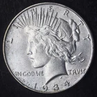 1934-P "High Grade" Peace Silver Dollar $1- COINGIANTS -