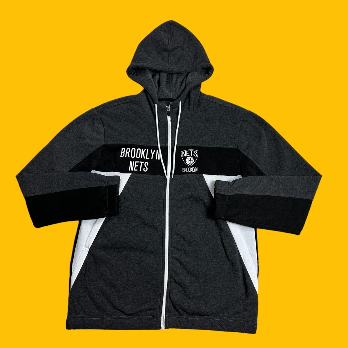 NBA Mens Size Medium Brooklyn Nets Basketball Sweatshirt Pullover