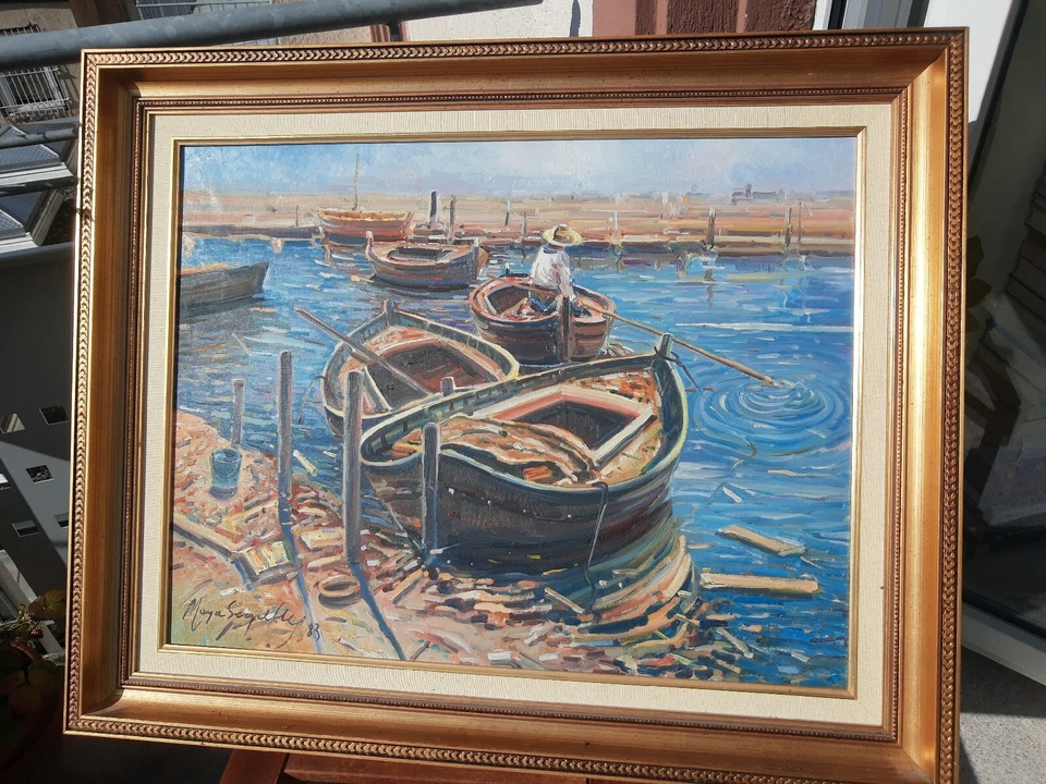 MUSEAL !WOW! MOYA SEGRELLES Fischer mit Boot im Hafen an Küste Mittelmeer Schiff - Bild 4 von 4