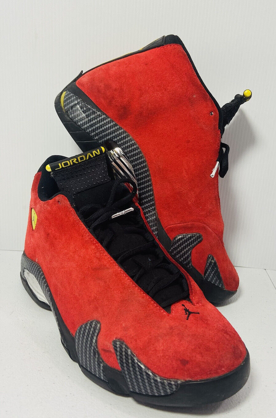 Nike Air Jordan XIV Ferrari Red Suede Black 654459 670 Sz 9 eBay