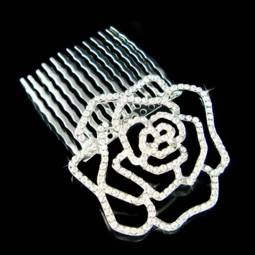 Peinetas de novia de cristal para el cabello