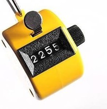 REPLAX Counter Tally 4 Digit Yellow Hand Held Clicker for Tasbeeh Palm Golf Peo