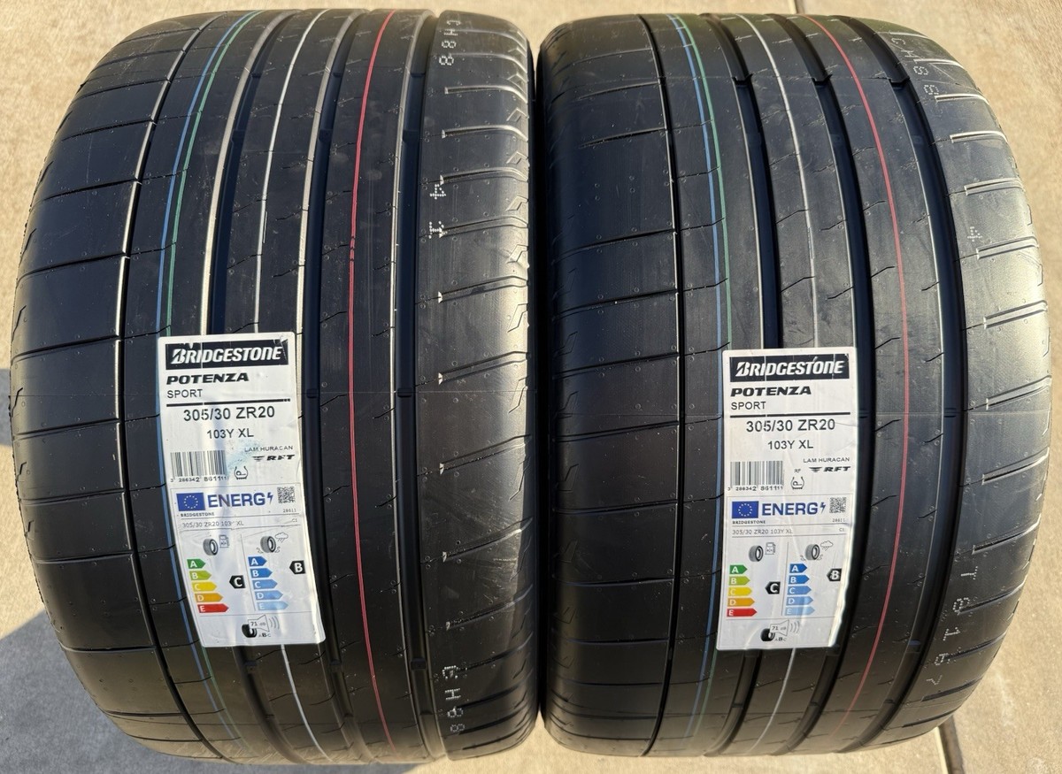 Set of TWO BRAND NEW 305/30ZR20 (103Y) Bridgestone Potenza Sport