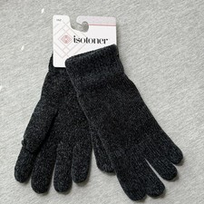 Women's Isotoner Gloves Black Knit One Size