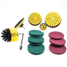 Reinigungsbürsten Set für Bohrmaschine und Akkuschrauber mit Scheuerschwämmen