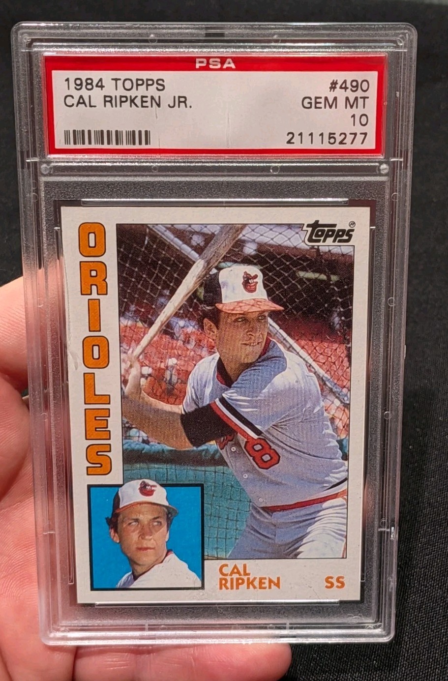 1984 Topps Cal Ripken Jr PSA 10 GEM MINT #490 Baltimore Orioles view 4