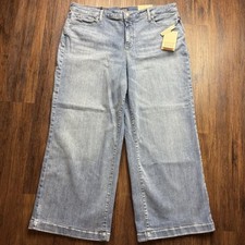 NWT NYDJ Teresa Wide Leg Ankle Jeans Light Wash Women  s Size 16