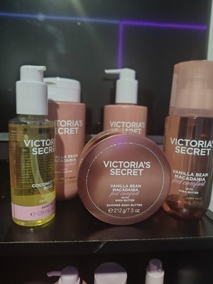 Victoria's Secret Vanilla Bean Macadamia Shimmer Body Care Set 7.5 oz