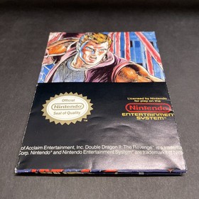 🔥Double Dragon II 2 The Revenge completo di scatola CIB con poster! Nintendo NES 1990