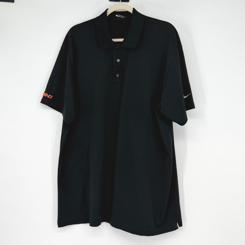 Nike Golf Dri-FIT Poloshirt schwarz gesticktes Trendlogo kurzarm XXL - Bild 1 von 6