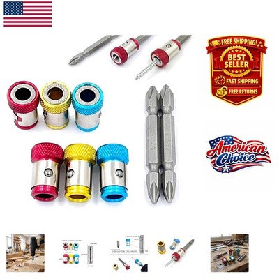 Versatile 6-Piece Magnetic Screw Ring and PH2 Screwdriver Bits for Efficient Use