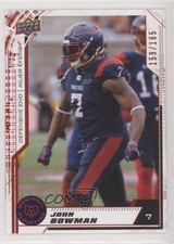 2020 Upper Deck CFL Red 159/165 John Bowman #180 0xx7