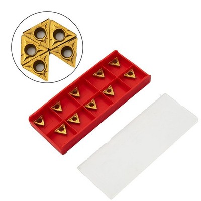 10PCS For 1/4'' Turning Tool TCMT090204 CNC Carbide Inserts