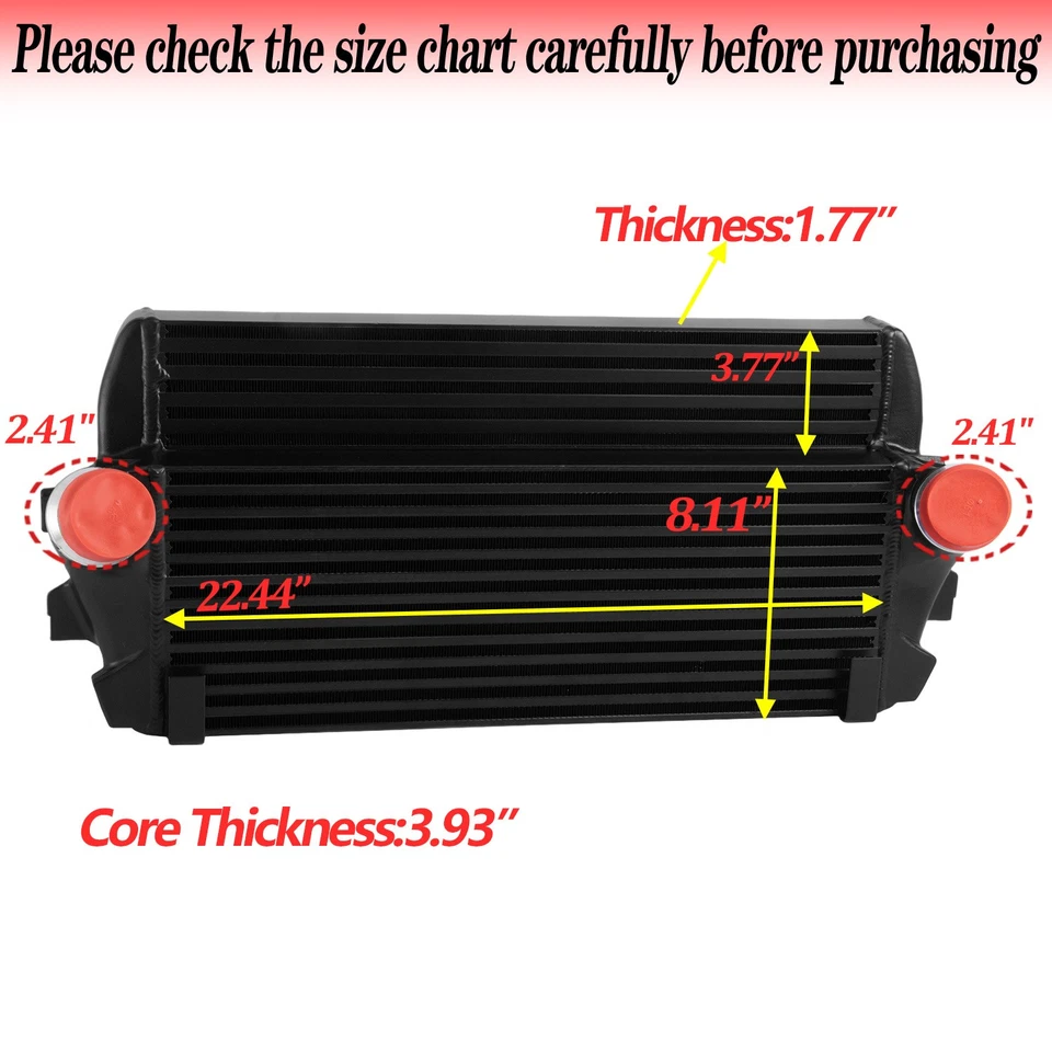 NEW Front Aluminum Intercooler For 2009-16 BMW 535i F07/F10/F11/F12/F18 /F02/F01 - Image 2 of 4