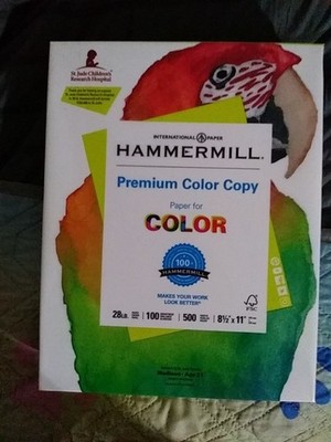 Hammermill Printer Paper, Premium Color 28 lb Copy Paper, 8.5 x 11 - 1 Ream (500
