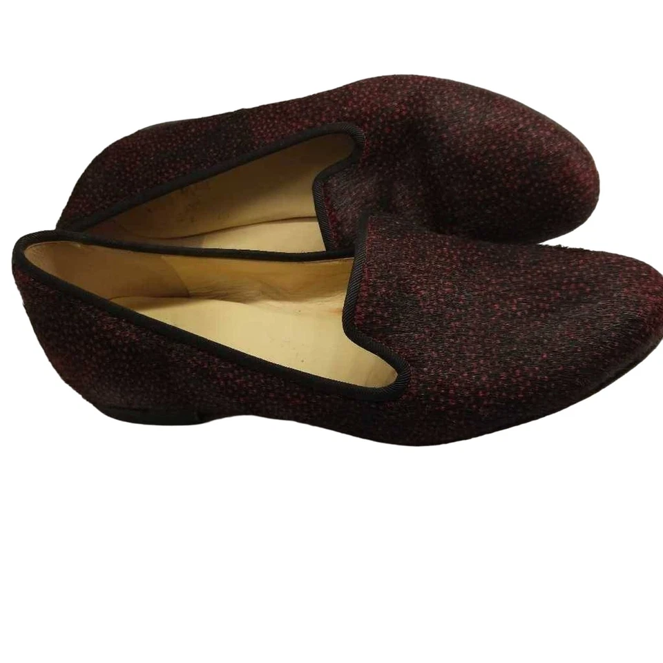 Zapatos planos mocasines Cole Haan para mujer rojos negros a lunares sin cordones punta redonda 7 B Foto 3 de 4