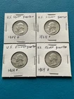 1964 D  Washington Quarter 90% Silver (4 lot)