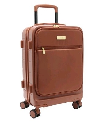 Samantha Brown Frontload 22'' Hardside Carry-On with Antitheft Lock-Mocha Bisque