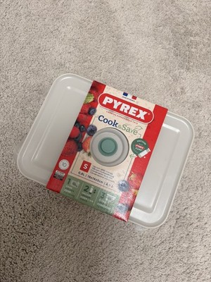 PYREX COOK & SAVE 0,8 L RECHTECKIGER VAKUUMGLAS AUFBEWAHRUNGSBEHÄLTER 