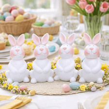 Mini Easter Bunny Ornament Plastic Rabbit Figurine Rabbit Statue  Easter Gift