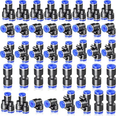 Kunststoff Push To Connect Fitting Set 40 Stück 6mm Winkel T-Stücke