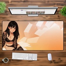 Anime Girl XXL Mousepad   Elegant Waifu Desk Mat   Gaming Mouse